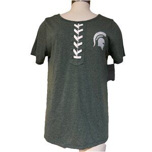 Michigan State Spartans Colosseum Gray 1/4 Zip Windbreaker Jacket Women's Flaw